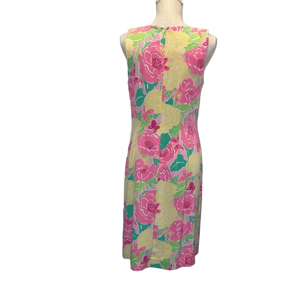 Lilly Pulitzer Silk Sheath Dress With V-Neck -Size 10 - Picture 5 of 7